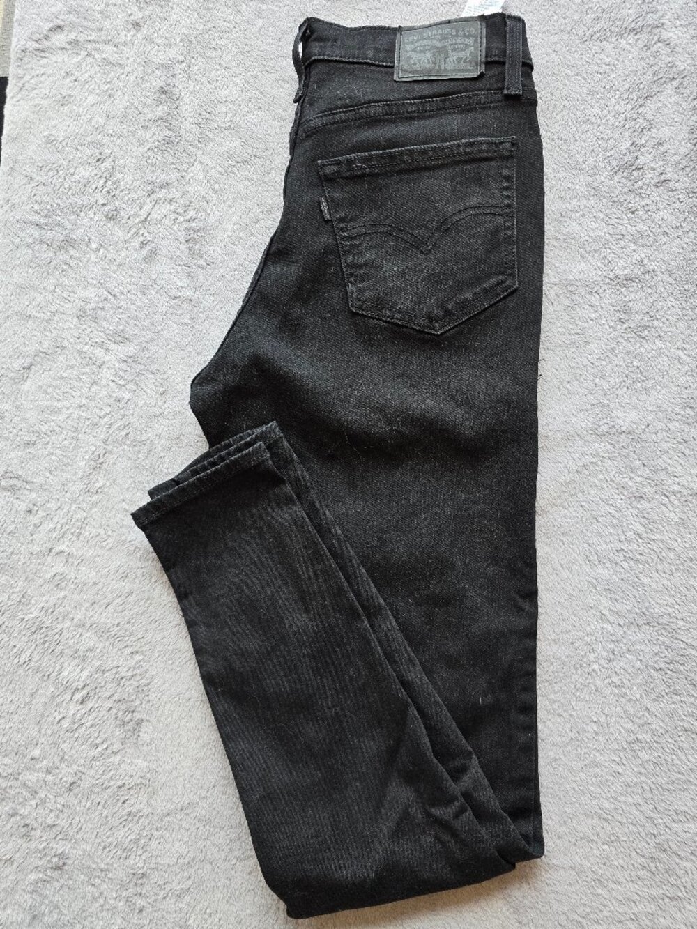 Levi's 720 Black Jeans High Rise Super Skinny Denim Womens 28